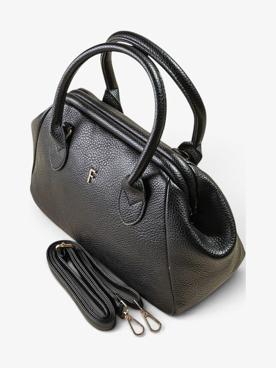 Women's Satchel Bag Black Fishbone
