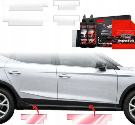 Grizzglass Protective Film Side Skirt Bodyshield Seat Arona 2021-2025 4in1