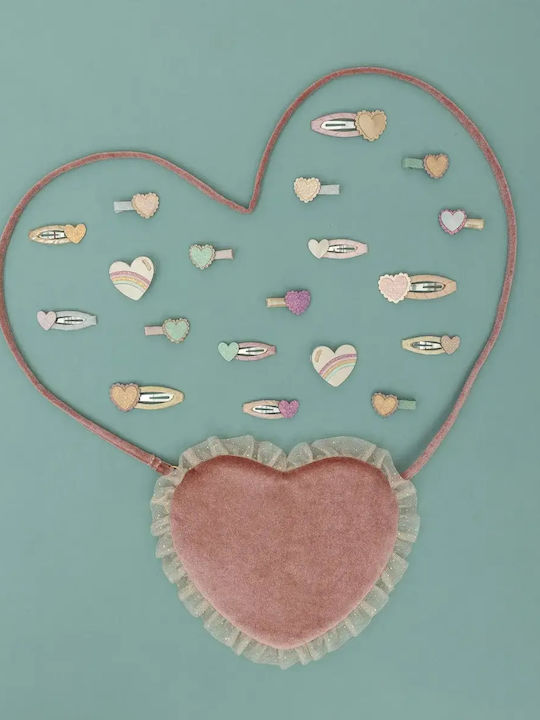 Mimi & Lula Hearts Σετ Παιδικά Κοκαλάκια με Τσιμπιδάκι / Κλιπ 4τμχ