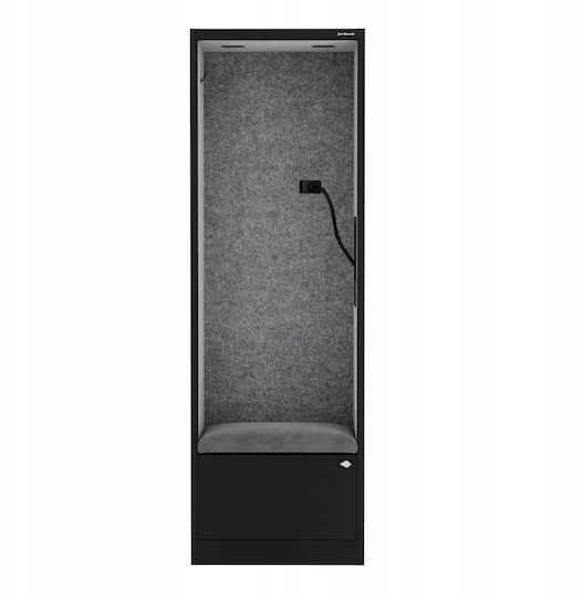 Jan Nowak Cabină Acustică Sally Mentalbox 600 Mm Corp Negru Scaun Gri