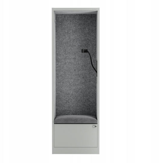 Jan Nowak Cabină Acustică Sally Mentalbox 600 Mm Corp Gri Scaun Gri