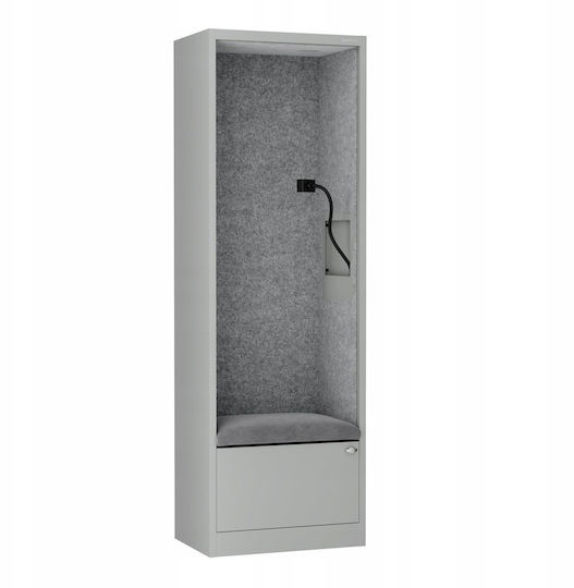 Jan Nowak Cabină Acustică Sally Mentalbox 600 Mm Corp Gri Scaun Gri