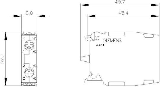 Siemens Partea Frontală a Tabloului Electric 3SU1400-1AA10-1EA0