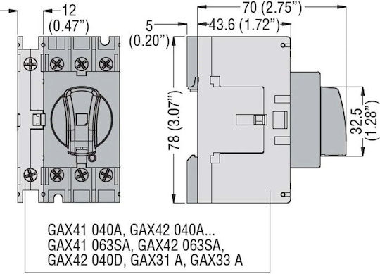 Lovato Electric Εξάρτημα Ηλεκτρολογικού Πίνακα GAX42040A