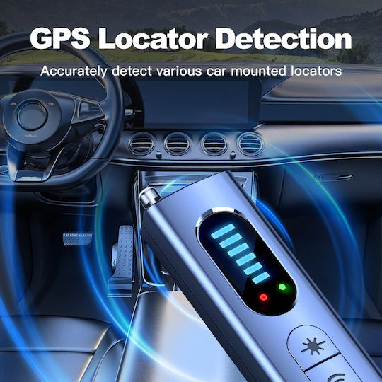 Detector Reîncărcabil de Camere & GPS Tracker 1-6500MHz Negru