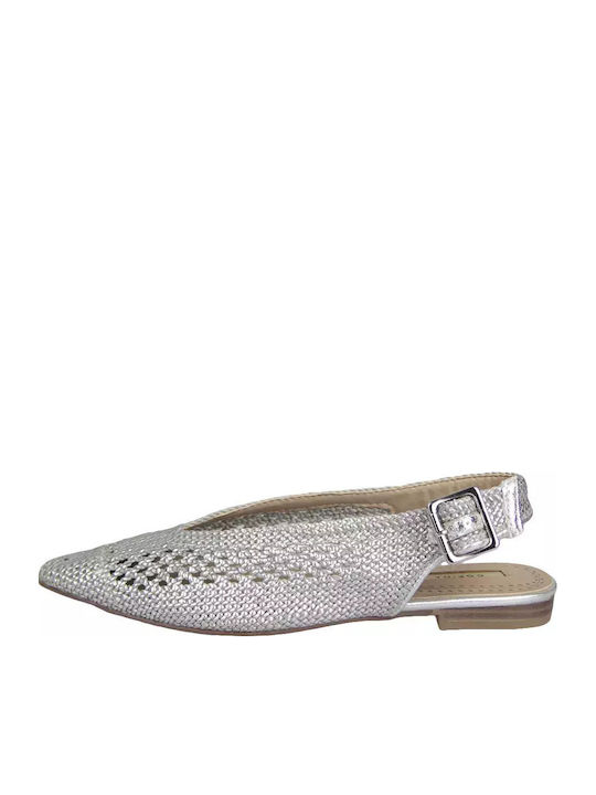 Damen Slingback-Ballerinas Silber