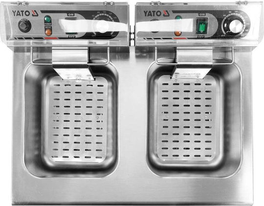Yato Ηλεκτρική Φριτέζα Διπλή 5kW Χωρητικότητας 2x12lt
