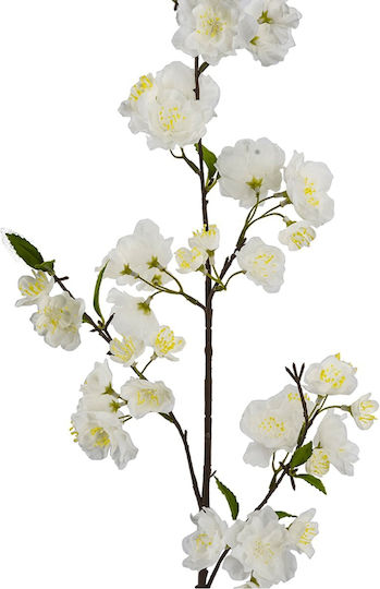 Künstlicher Dekorationszweig Kirschblüte Weiß 98 cm Artekko