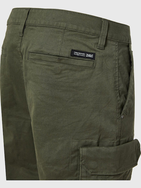 Funky Buddha Παντελόνι Cargo Regular Fit Πράσινο