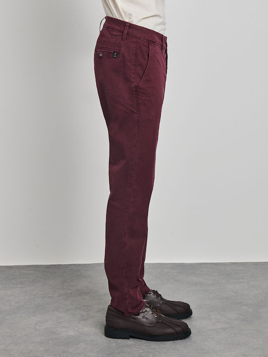 Culton Ανδρικό Παντελόνι Chino Ελαστικό Merlot
