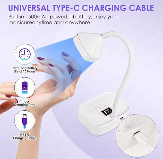 Mini Lampă UV pentru Unghii LED Reîncărcabilă 27W