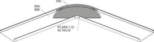 Mexen Heavy-Duty Foldable Metal Shelf Bracket 600x100mm