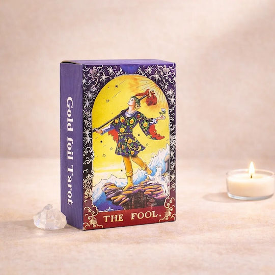 Authentic Tarot Cards Instructions for Use Blue Foil Mandala 78 Cards+Book