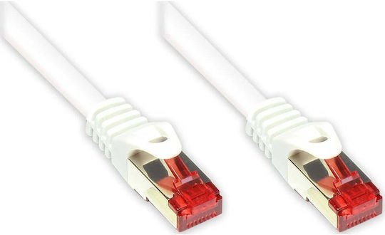 Alcasa S/FTP Кат.6 (Gigabit) Мрежов Кабел Ethernet 10м Бял
