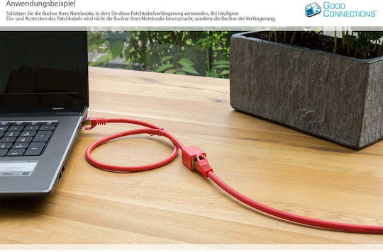 Good Connections S/FTP Кат.6 (Gigabit) Мрежов Кабел Ethernet 0.5м Червен