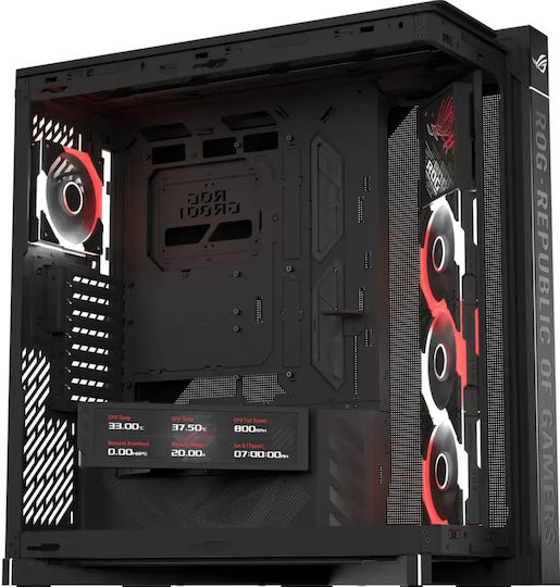 ROG Cronox Gaming Midi Tower Computer Case with Side Window Black