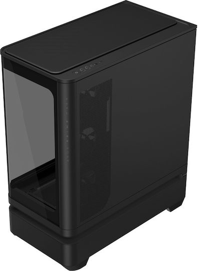 Prime AP304 Gaming Midi Tower Computer Case with Side Window Black