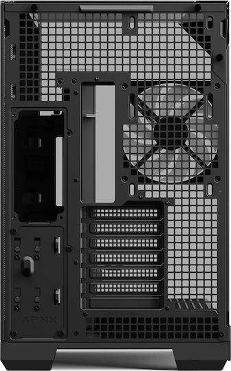 V2-F-BK-v1 Gaming Midi Tower Computer Case with Side Window Black