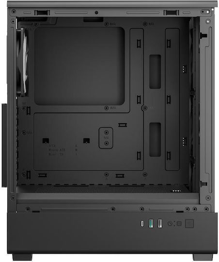CC550 Gaming Midi Tower Computer Case with Side Window Black