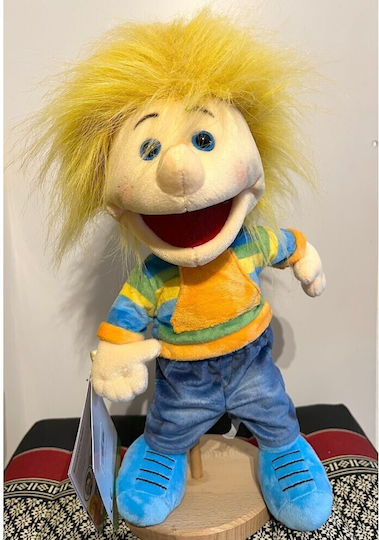 Κούκλα Κουκλοθεάτρου Αγοράκι Ξανθό 35εκ Living Puppets W897