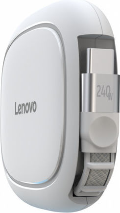 Lenovo Flat / Retractable USB 2.0 Cable USB-C Male - USB-C 240W PD White 1.2m GX91V57059