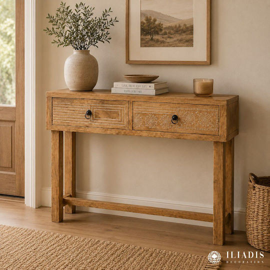 Metal Console Table Brown L110xW35xH75cm Metal Console Table Brown L110xW35xH75cm
