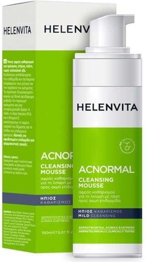 Helenvita ACNormal Cleansing Mousse Καθαρισμού Προσώπου για Έλεγχο λιπαρότητας & Ενυδατική δράση 150ml