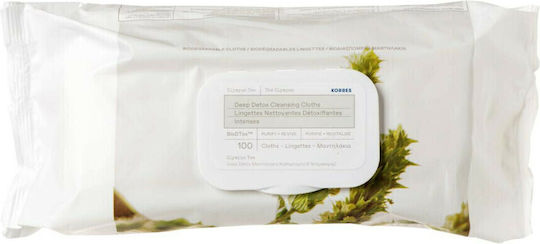 Korres Olympus Tea Deep Detox Cleansing Make-up-Entferner für das Gesicht mit antioxidativer und feuchtigkeitsspendender Wirkung 30 Stück
