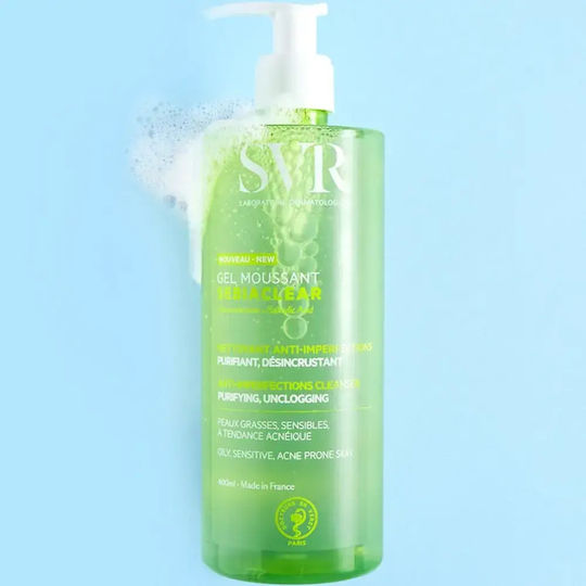 SVR Laboratoire Sebiaclear Gel Moussant Facial Cleansing Gel for Oily Acne-prone Skin 400ml