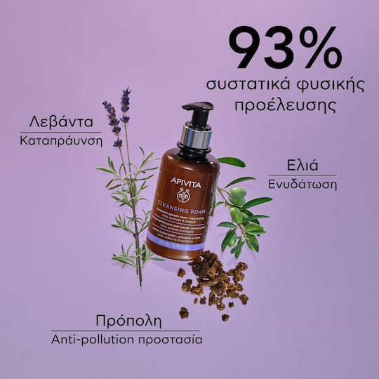 Apivita Cleansing Καθαρισμού Προσώπου & Ματιών με Αντιοξειδωτική & Έλεγχο λιπαρότητας δράση 200ml