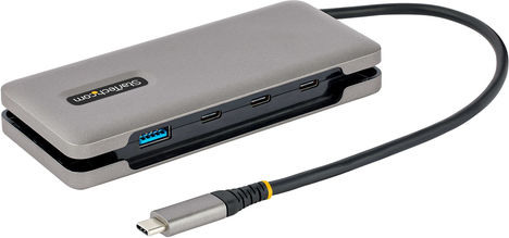 StarTech USB Hub 4 Ports USB 3.2 with USB-C Connection Gray