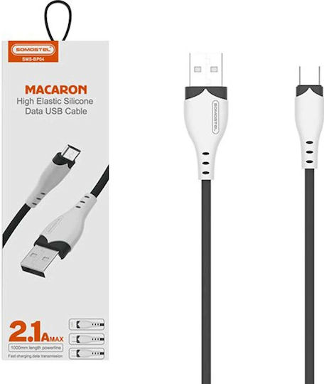 Somostel Regular USB 2.0 to micro USB Cable Μαύρο 1.2m (28264) 1τμχ