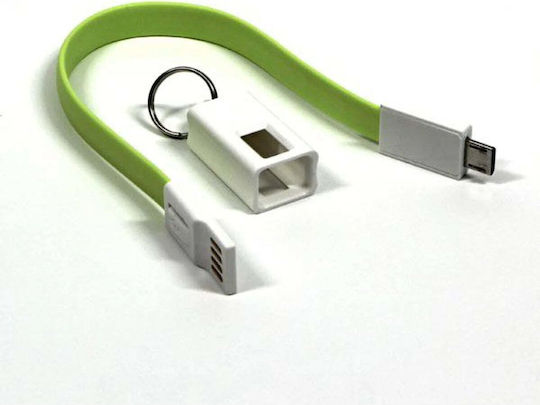 Neutralle Keychain USB 2.0 to micro USB Cable Πράσινο 0.2m
