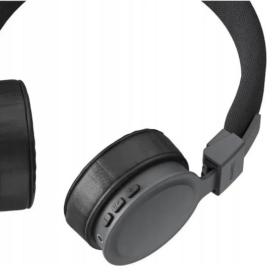 HAMA Freedom Lit III Kabellose / Verkabelte On Ear Kopfhörer mit 15 Stunden Wiedergabezeit Schwarz