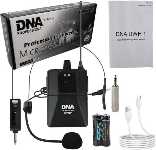 DNA DNA UWH 1 Seturi Wireless Microfon Κεφαλής, Ζώνης Jurnalistic
