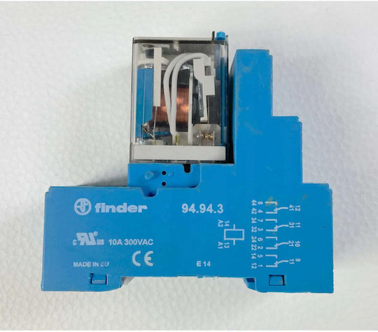 Miniature Transmitter 4p 7a 24v Dc Test Button Led + Diode 55.34.9.024.0090