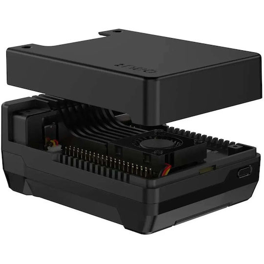 Argon40 Argon Poly+ 5 Abs Fall Aktive Kühlung Thrml 30 Mm Raspberry Pi 5 Schwarz
