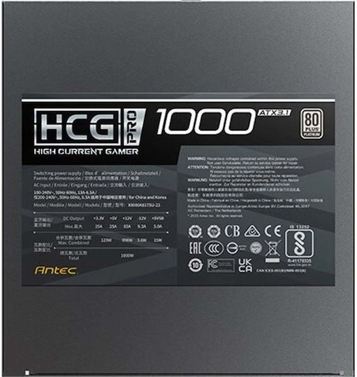 Antec HCG1000 PRO 1000W Black Computer Power Supply Full Modular 80 Plus Titanium