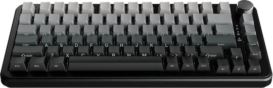 Ajazz AK820 Max Plus Ασύρματο Gaming Μηχανικό Πληκτρολόγιο 75% με White Birch διακόπτες και RGB φωτισμό (Αγγλικό US) Gradient Gray