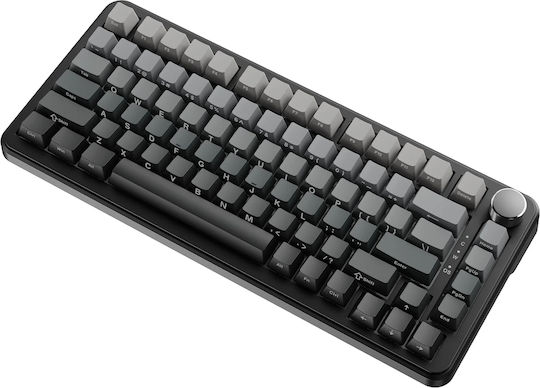 Ajazz AK820 Max Plus Ασύρματο Gaming Μηχανικό Πληκτρολόγιο 75% με White Birch διακόπτες και RGB φωτισμό (Αγγλικό US) Gradient Gray