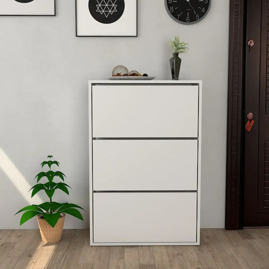 Дървен шкаф за обувки за ботуши/боти, кафяв, Д73.6 x Дълб.24 x В110 cm