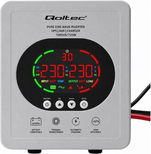 Qoltec 50451 UPS 1000VA 720W