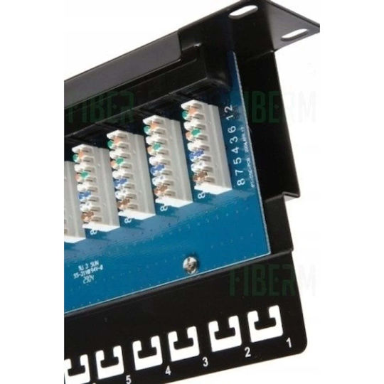 Solarix Patchpanel 24x RJ-45 Cat5e UTP Managementleiste 1U SX24L-5E-UTP-BK-N