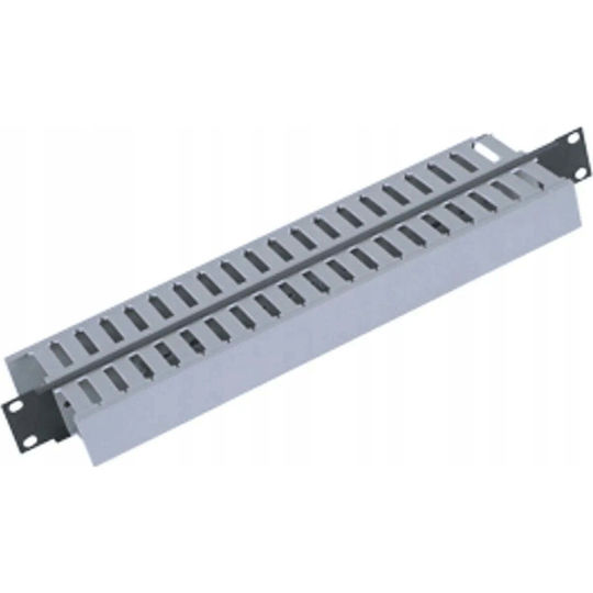 Panou de Conexiuni 19'' 1u cu Șină Dublă din Plastic Negru Ral9005