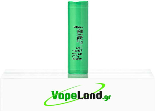 Samsung INR18650 Επαναφορτιζόμενη Μπαταρία 18650 Li-ion 2500mAh 3.7V 1τμχ