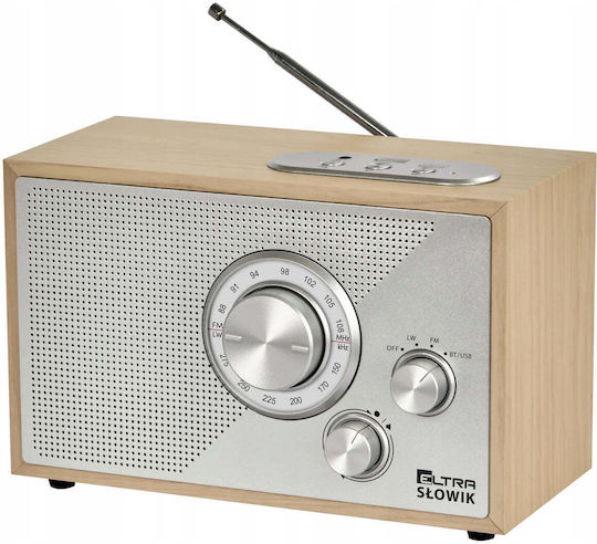 Eltra Retro Επιτραπέζιο Ραδιόφωνο με USB light brown
