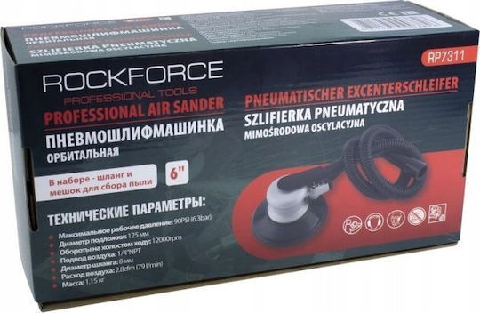 Rockforce Ексцентрикова Пневматична Шлайфмашина с Диаметър 150mm и Скорост 12000rpm