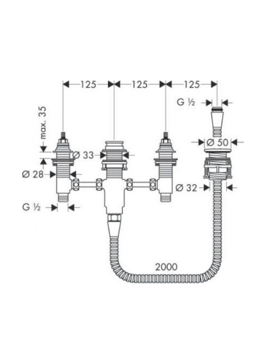 Hansgrohe Baterie Monocomandă Pentru Cadă