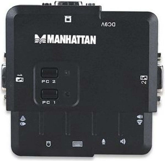 Manhattan 151252 KVM & Data Switch με Audio / USB 2.0 / VGA
