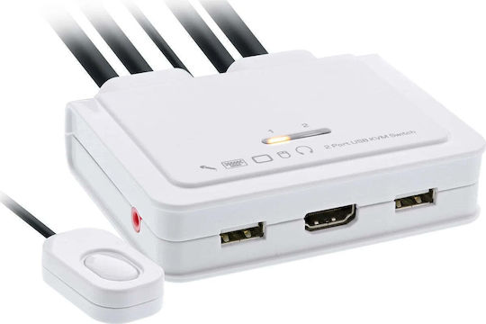 InLine KVM & Data Switch with USB-C / HDMI / Audio / USB / USB 2.0